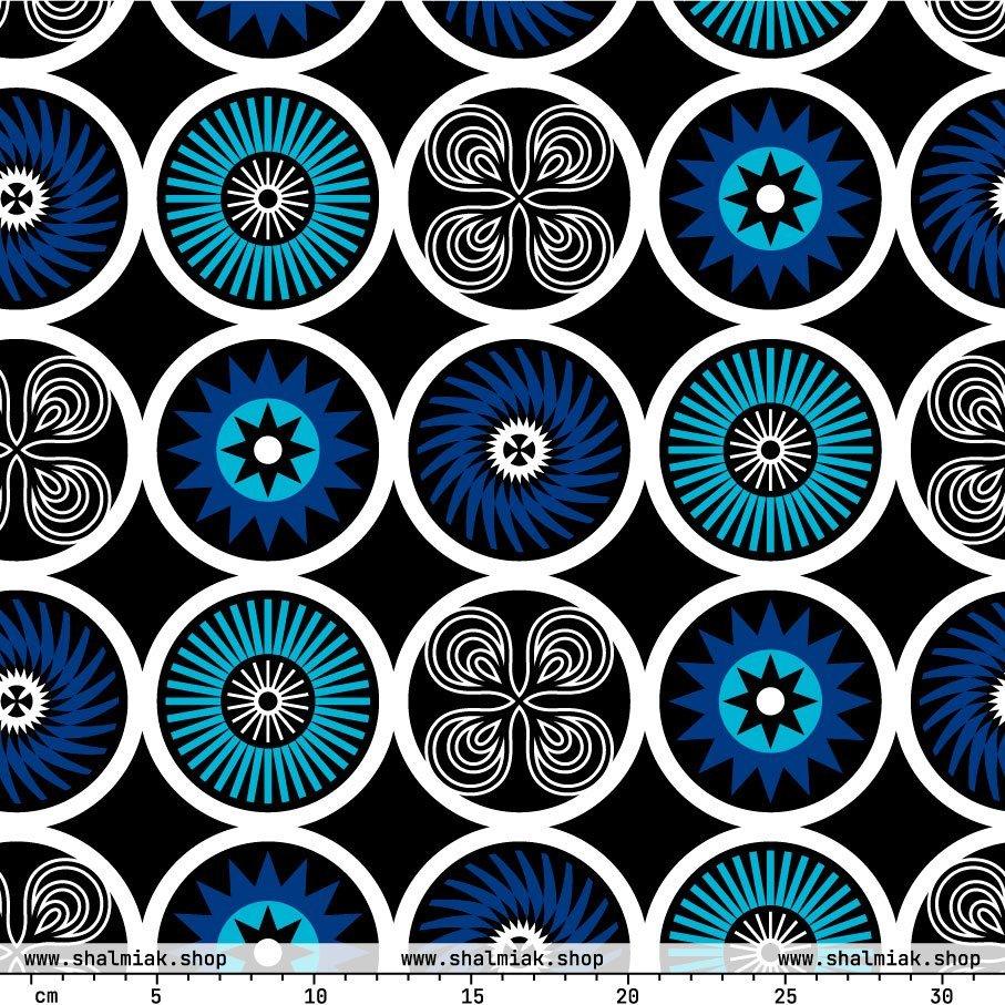Fabric - COOL MIX blue - Bold Graphic Shapes