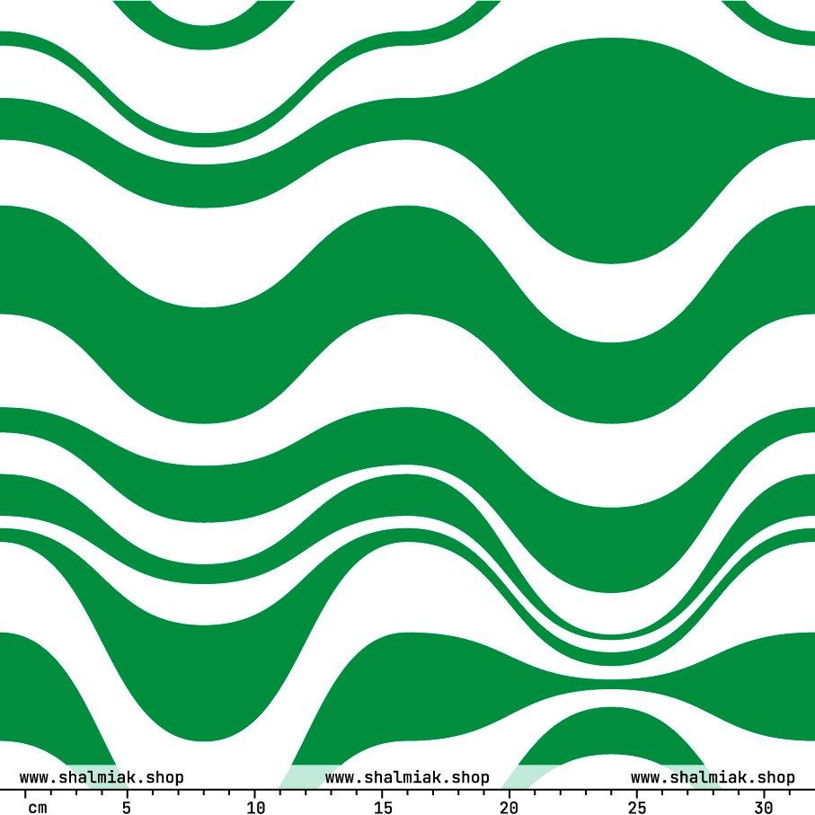 Fabric - ENERGY WAVES green