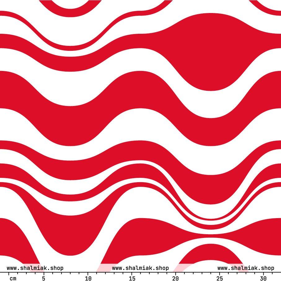 Fabric - ENERGY WAVES red