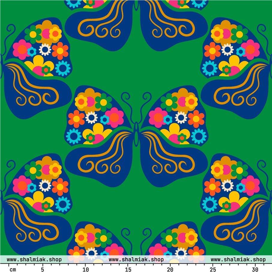 Fabric - FAB FLOVERYFLY green