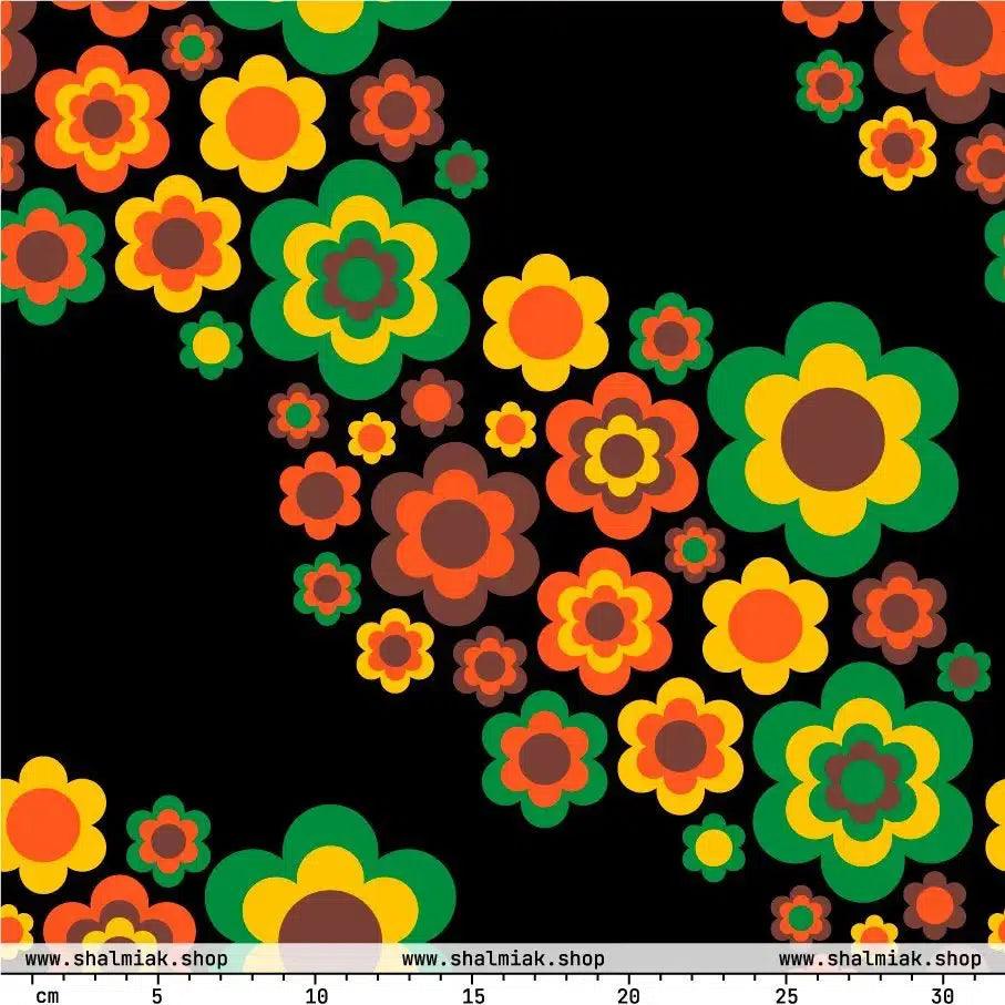 Fabric - FLORA FOREVER retro