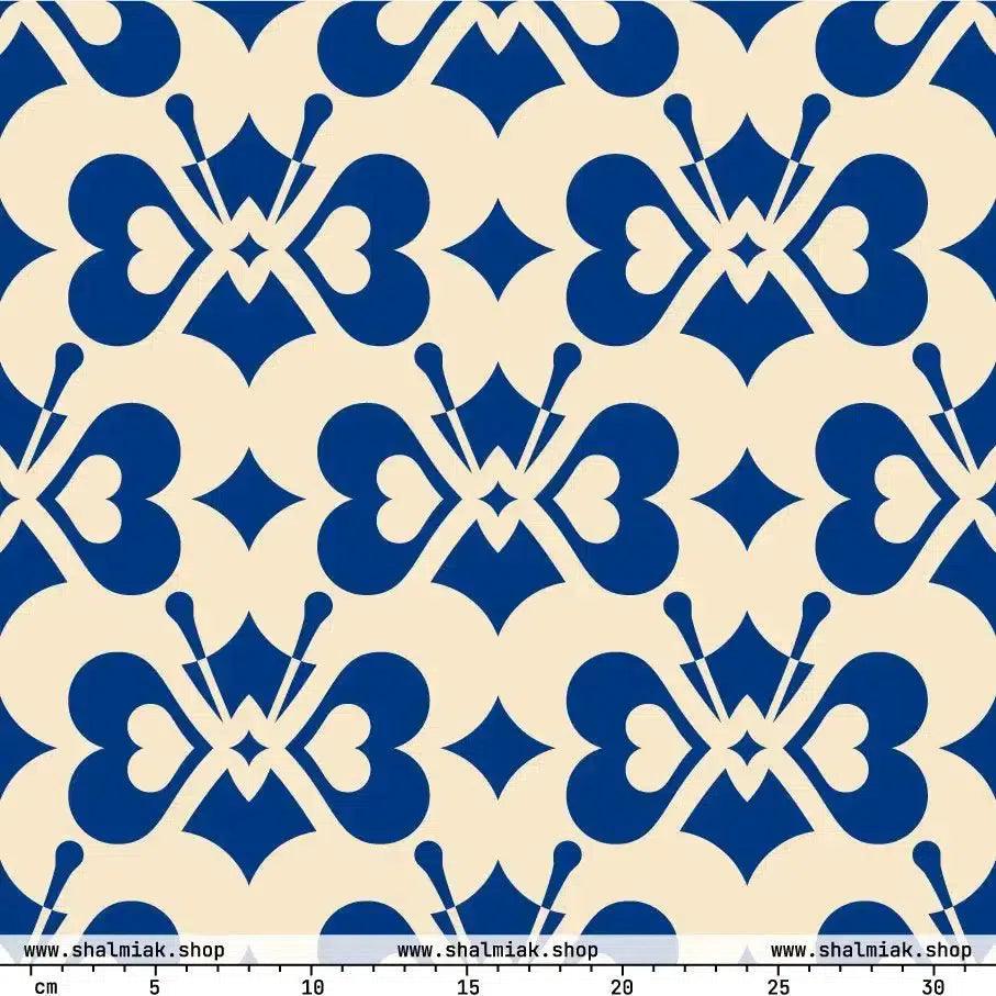 Fabric - LOVE BUTTERFLY blue light