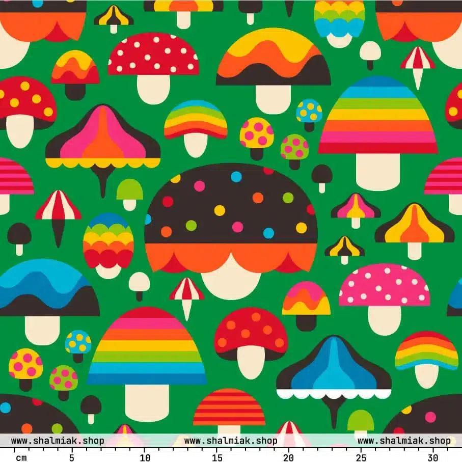 Fabric - MUSHROOM MANIA green