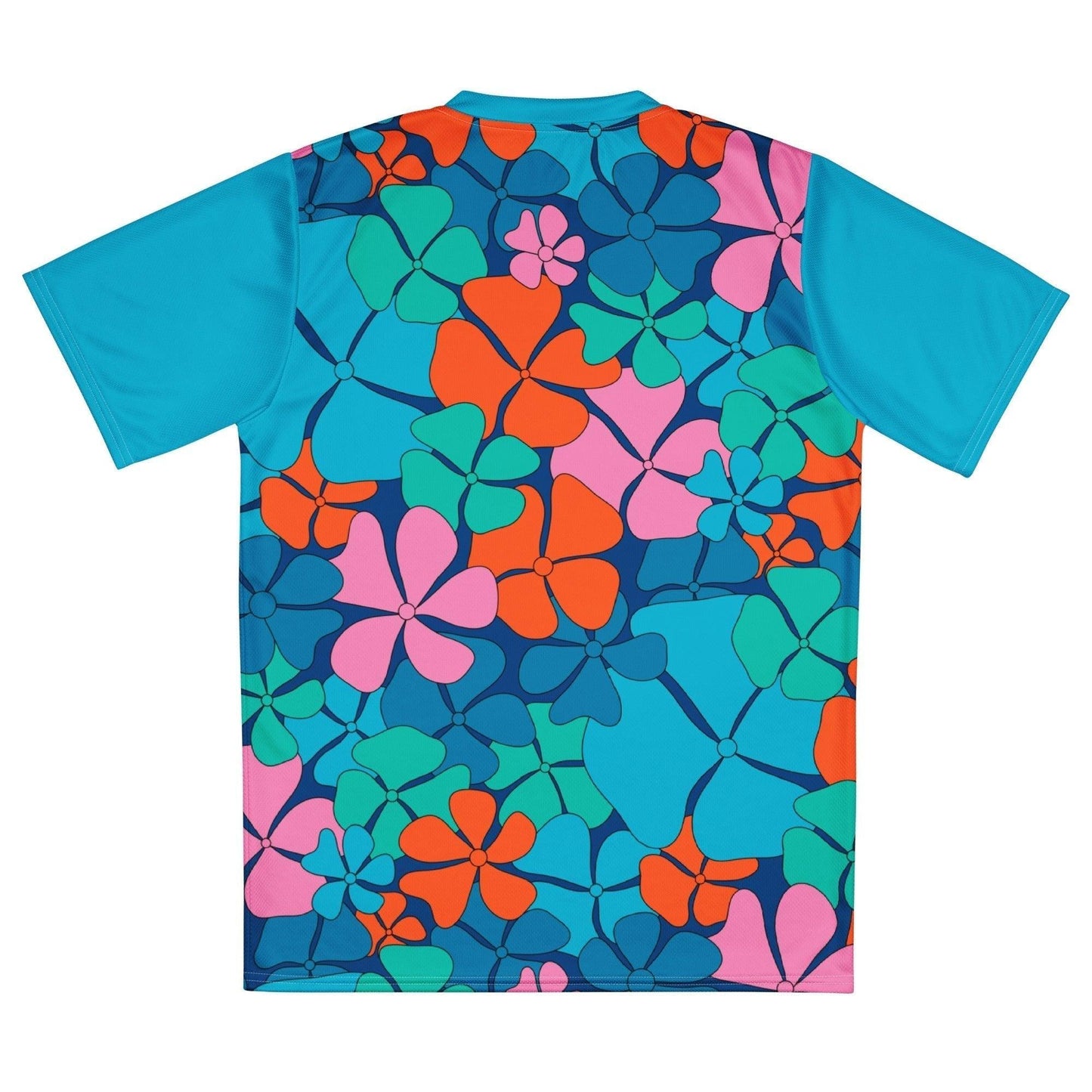 Sports Jersey - ADELIE orange blue - Wild floral print