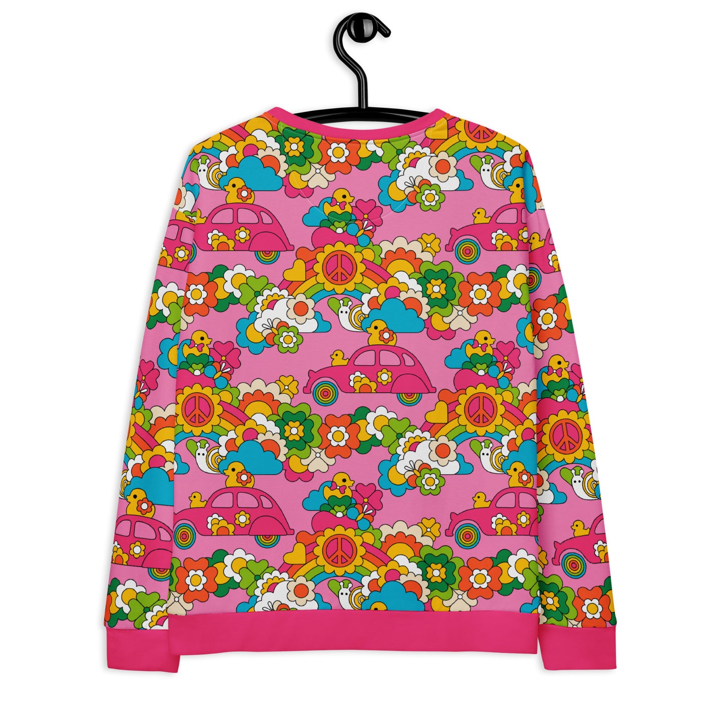 Sweatshirt - DUCKS AND PEACE sweet - Hippie roadtrip print