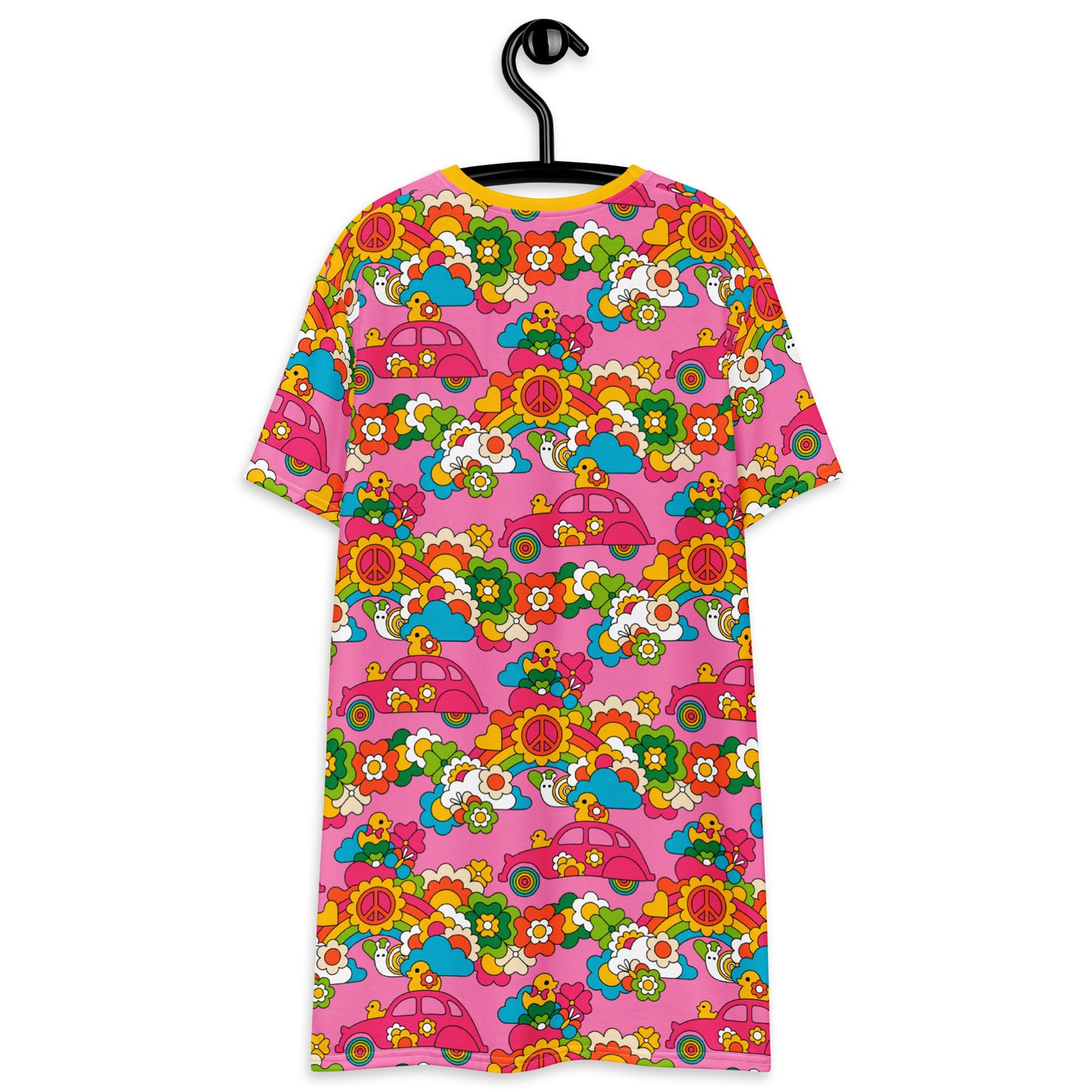 T-shirt dress - DUCKS AND PEACE sweet - Hippie roadtrip print