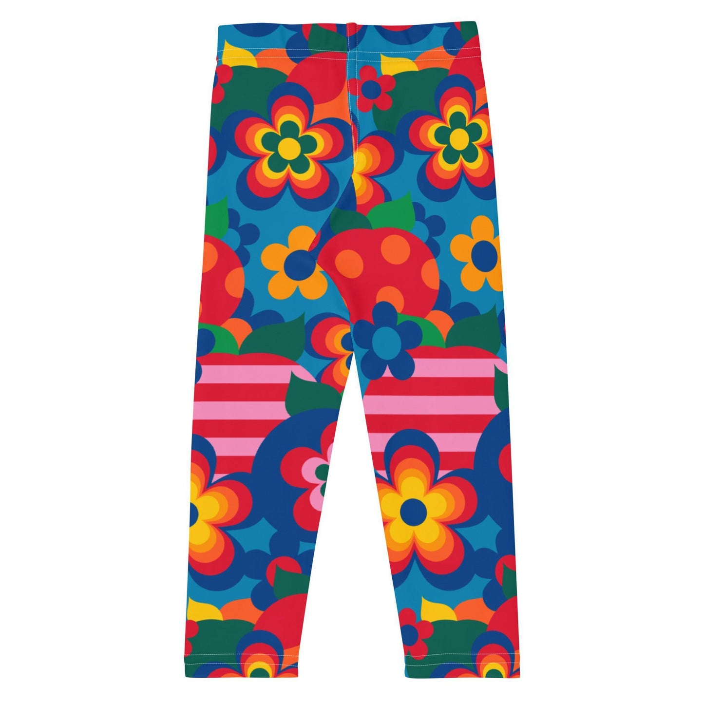 Kids' Leggings -2- APPLEMANIA blue - Fun Apple Print