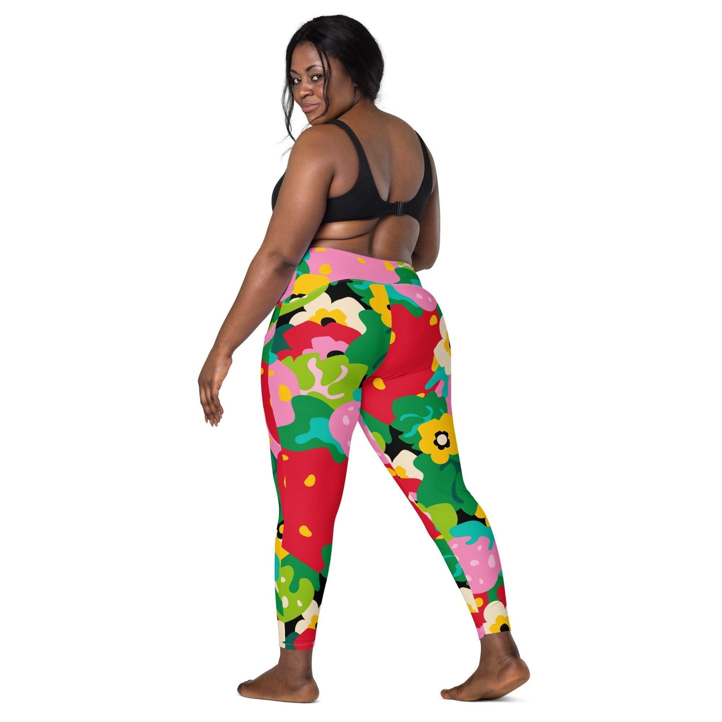 Leggings With Pockets - BERRYLEI - Colorful Strawberry Print