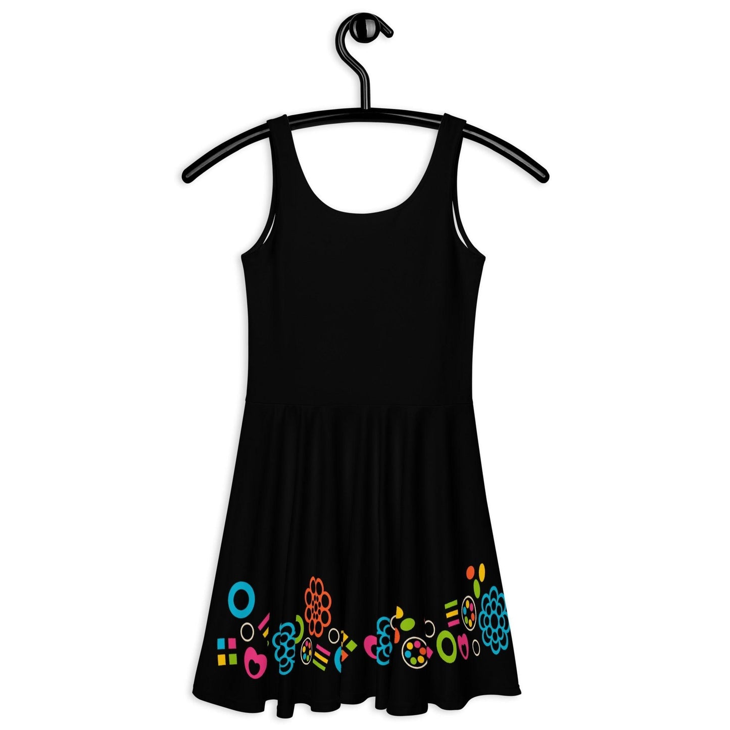Skater Dress - BLACK with FOREVER SWEET color