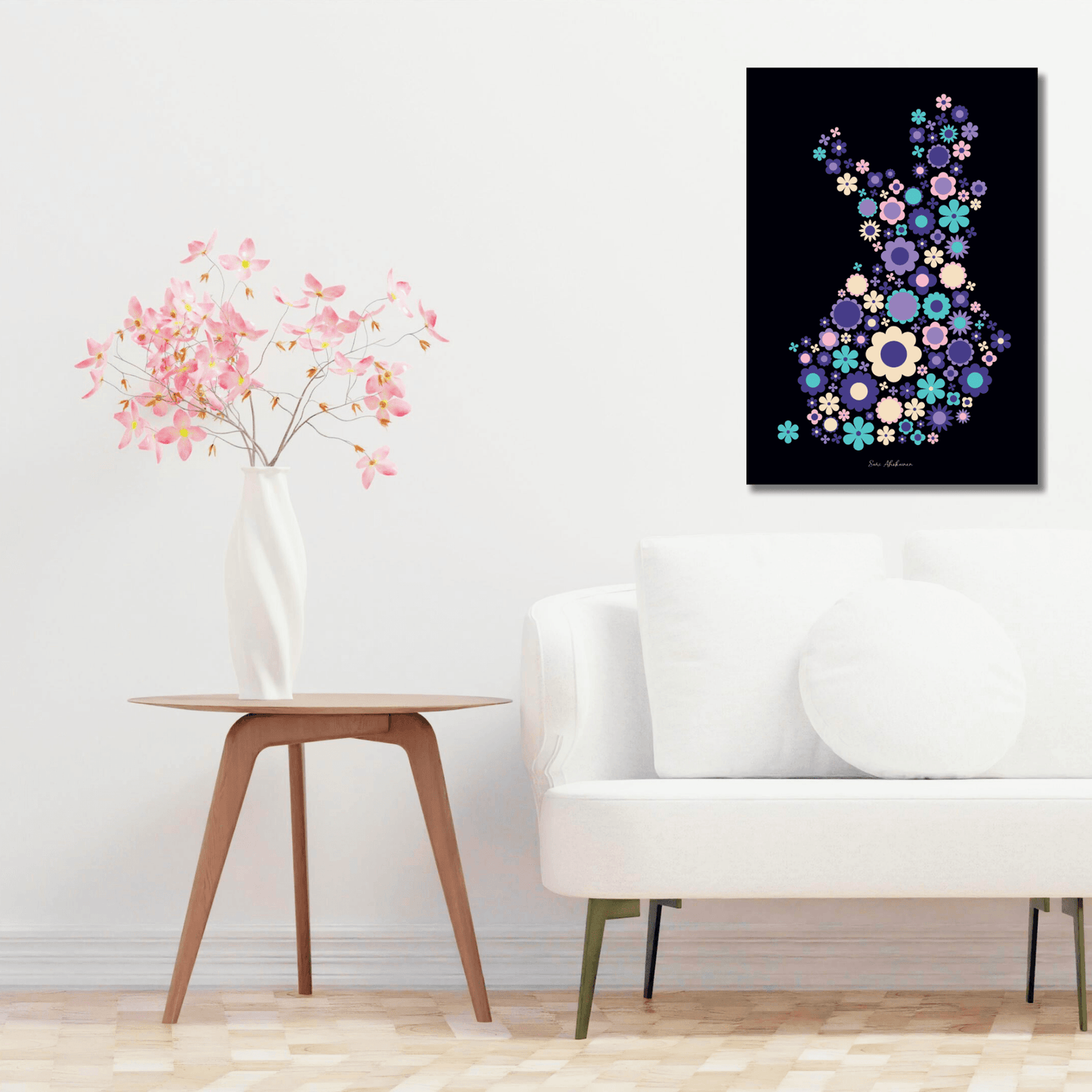 DIGITAL WALL ART - BLOOMPOP purple - Colorful bloom print