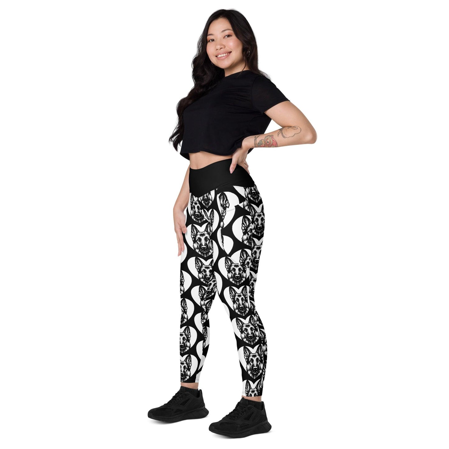 Dog breed leggings with pockets - GERMAN SHEPHERD - HERTTAHOUND