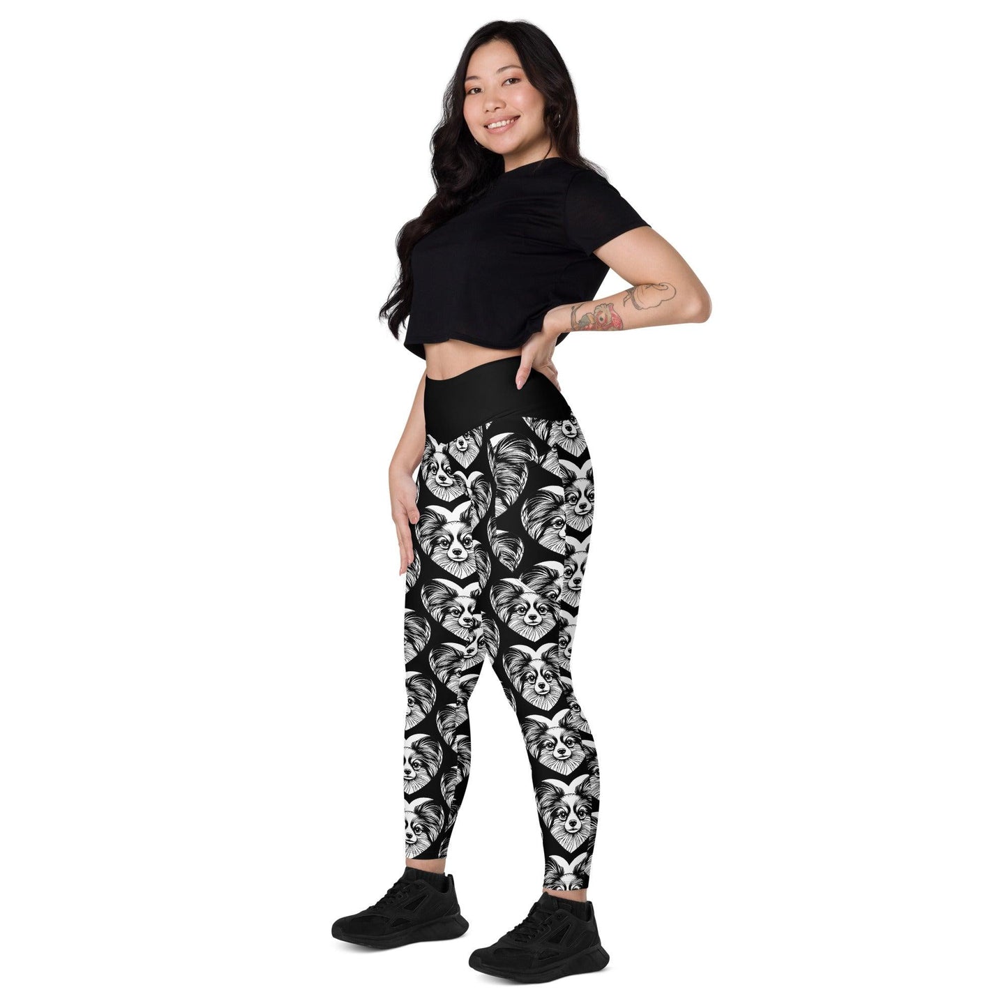 Dog breed leggings with pockets - PAPILLON 2 - HERTTAHOUND