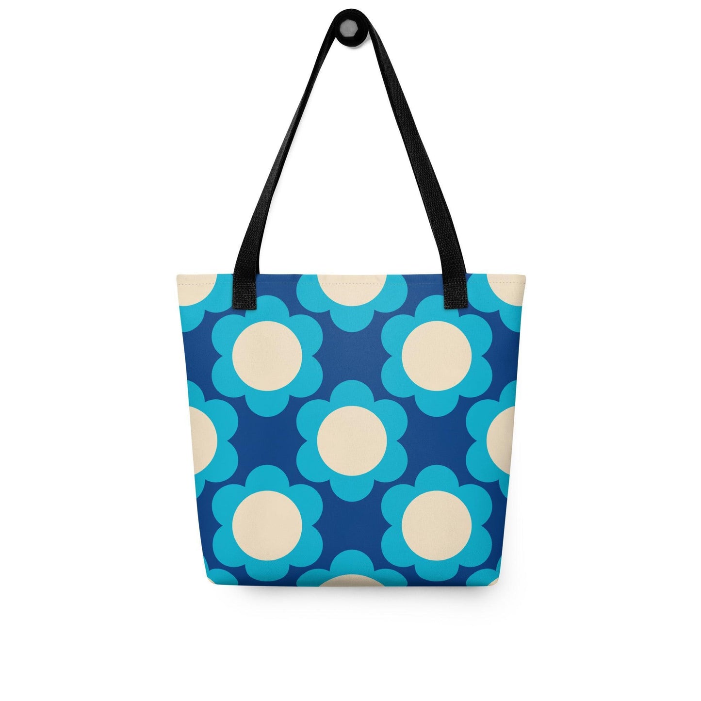 Tote Bag - ELLIE blue - Classic Flower Print