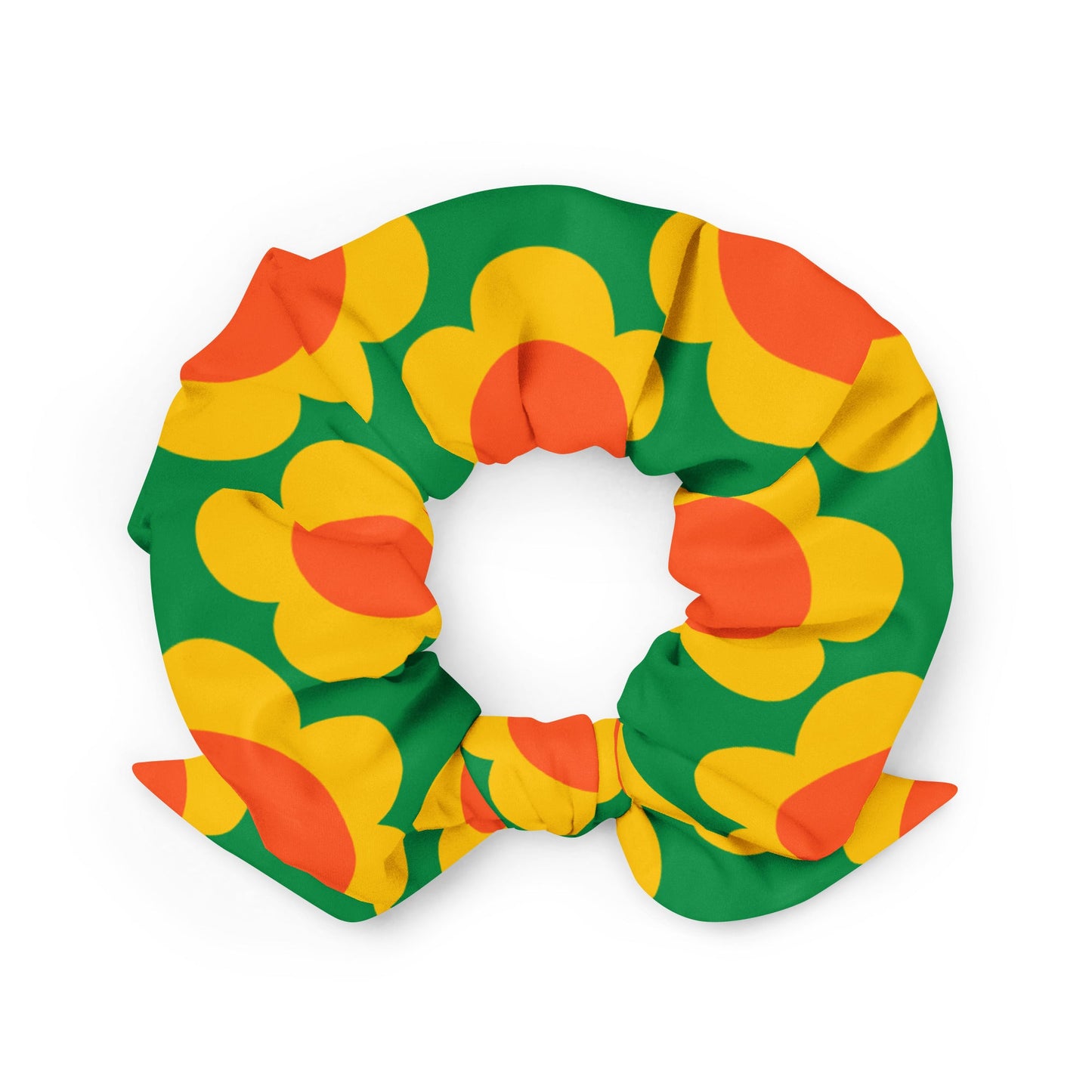 Scrunchie - ELLIE green - Classic Flower Print