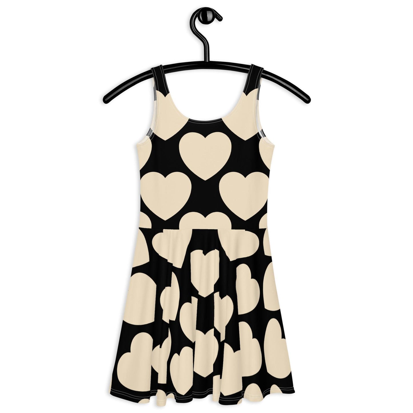 Skater Dress - ELLIE LOVE black - Bold Heart Print