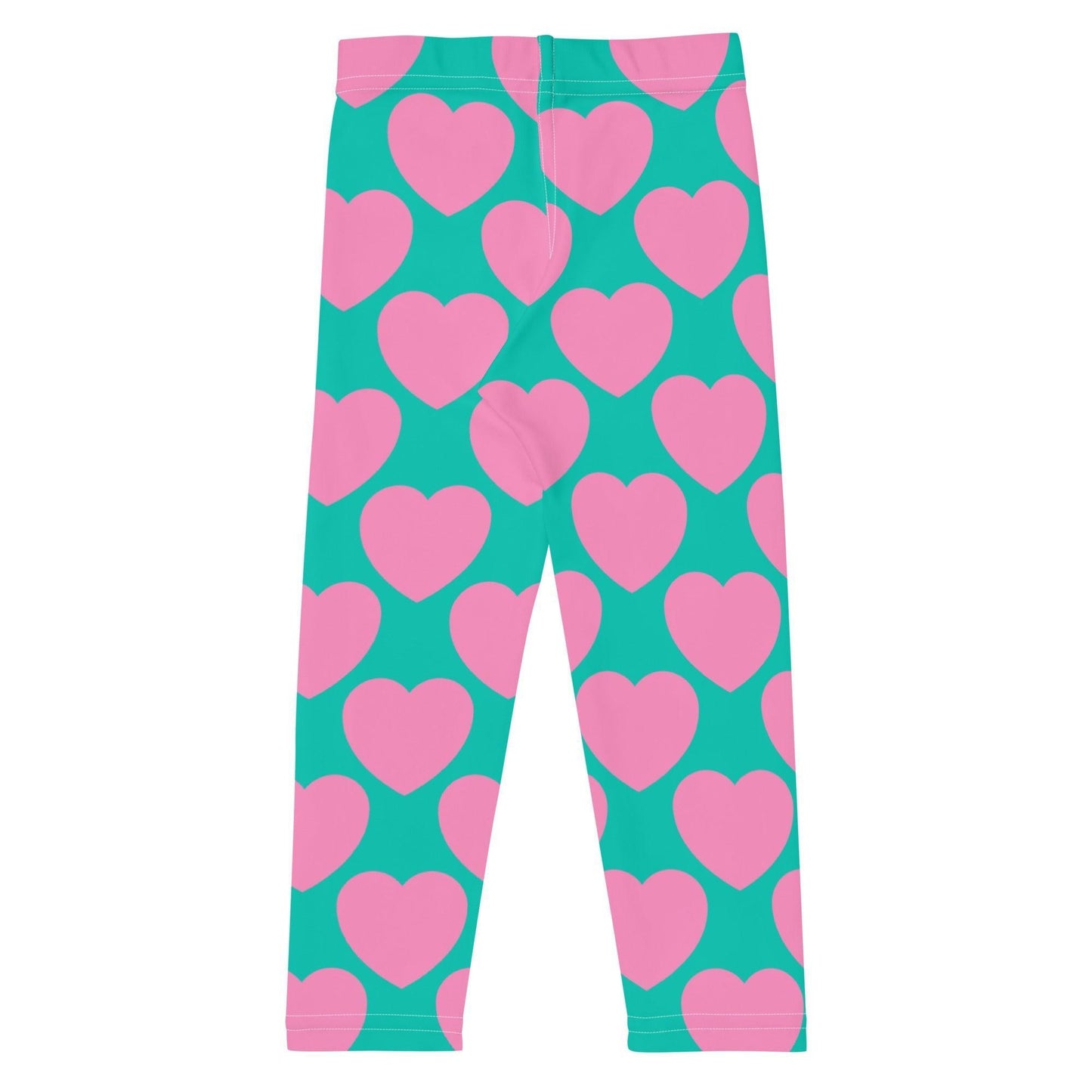 Kids' Leggings -2- ELLIE LOVE pink mint - Bold Heart Print