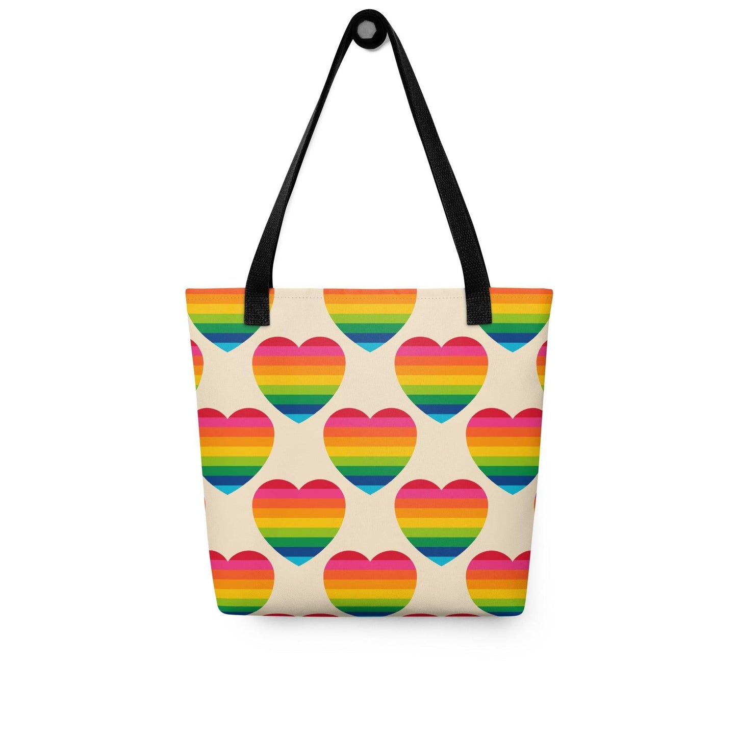 Tote Bag - ELLIE LOVE rainbow - Bold Heart Print