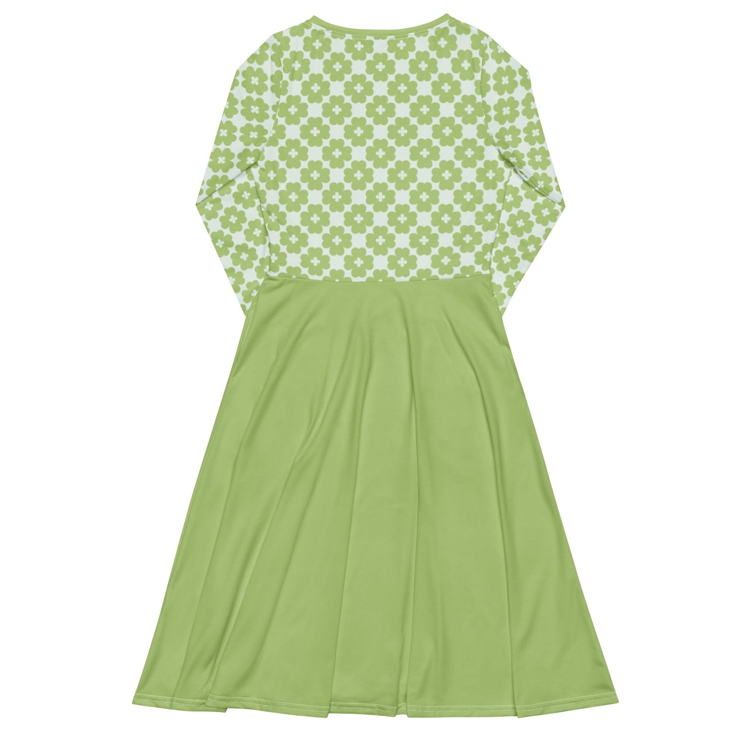 Midi Dress - ELLIE LUCK tender green - Classic Flower Print