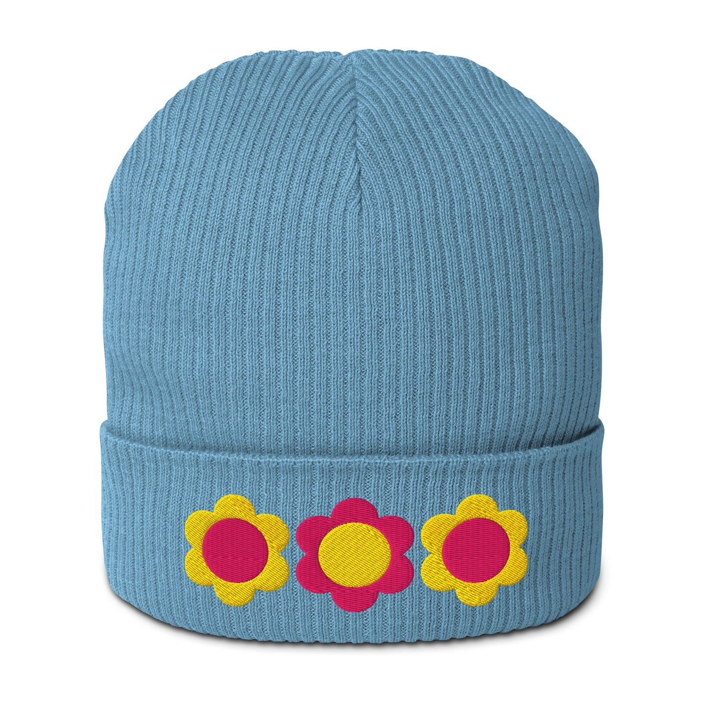 Beanie - ELLIE yellow pink - Classic Flower Print