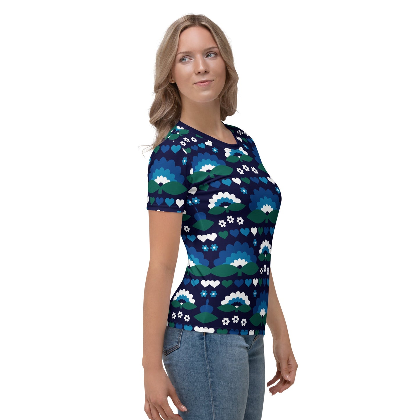 Woman's T-Shirt - FALL IN LOVE magic blue