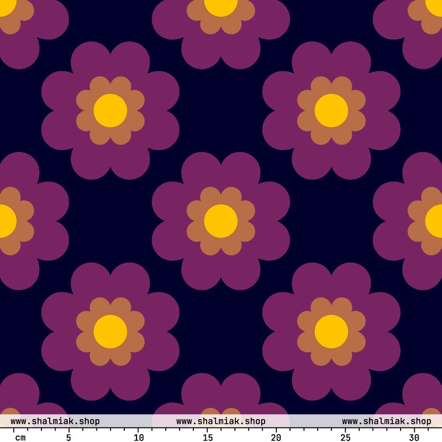 Fabric - FANCY BLOOM plum