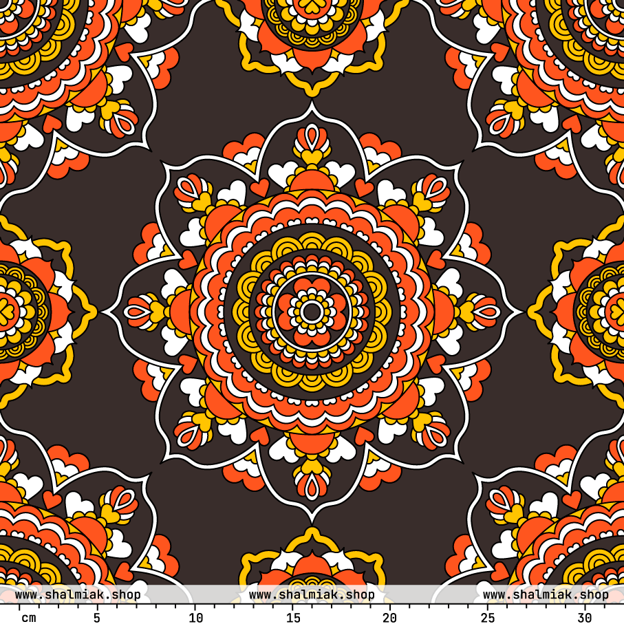 Fabric - FOREVERMORE orange brown