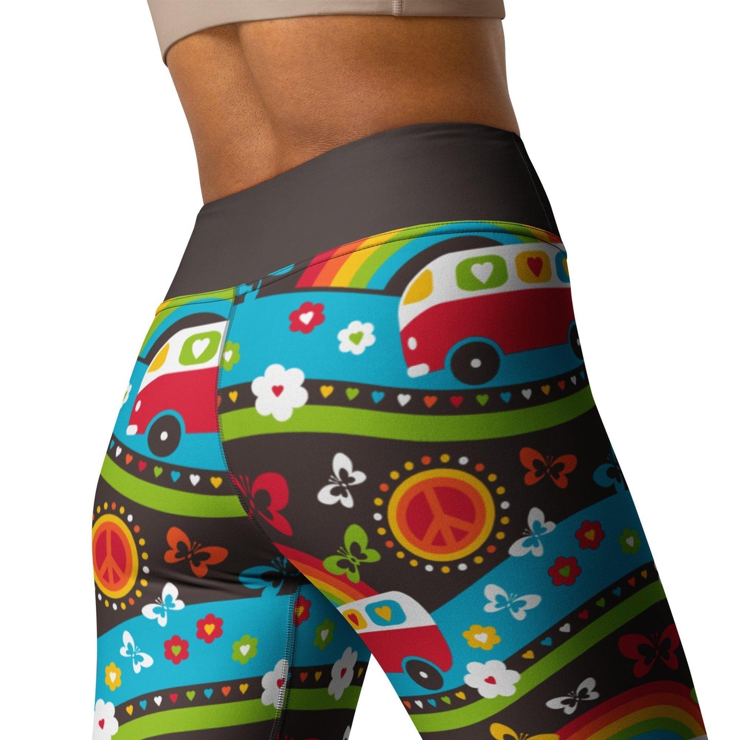 Yoga Leggings -2- HIPPIE DAY rainbow