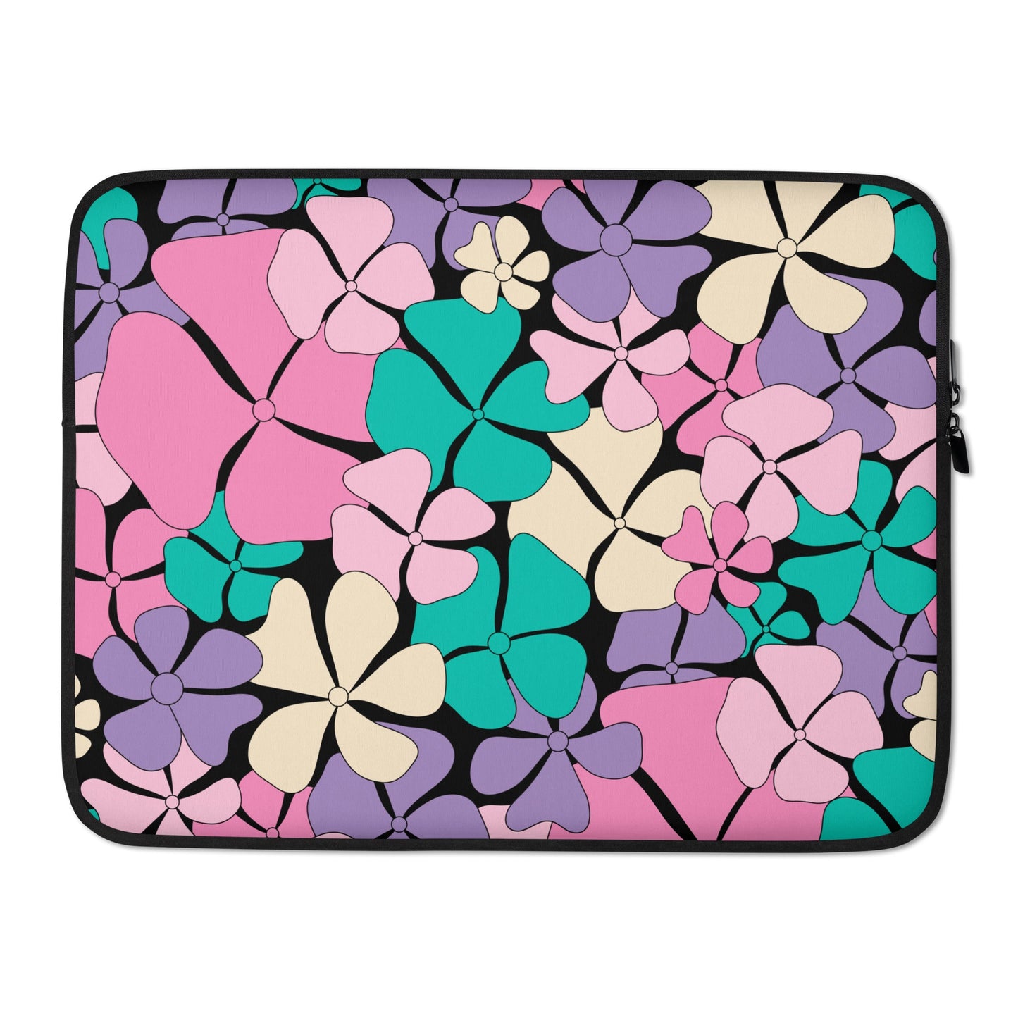 Laptop Sleeve - ADELIE pink mint - Wild Floral Print
