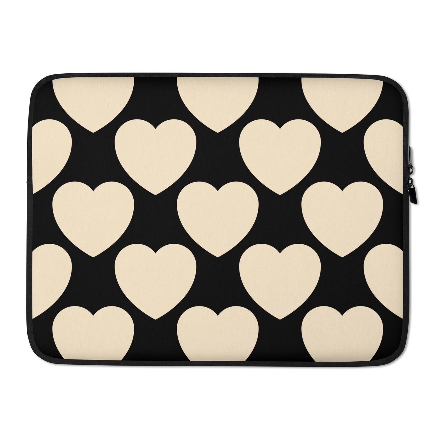 Laptop Sleeve - ELLIE LOVE black - Bold Heart Print