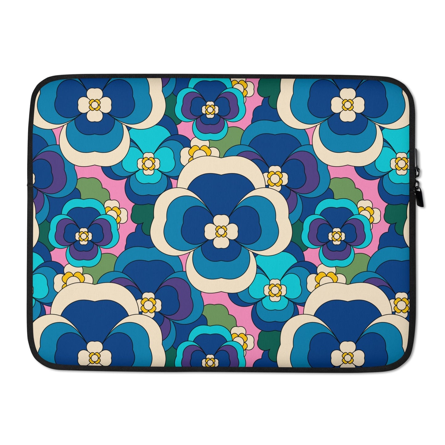 Laptop Sleeve - PANSY FANTASY blue pink