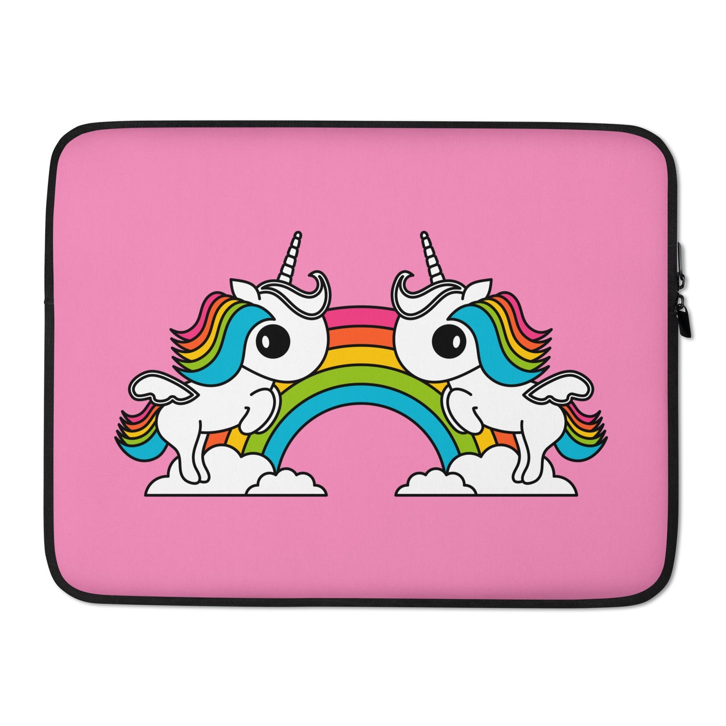 Laptop Sleeve - UNIQUE pink - Unicorns and rainbows
