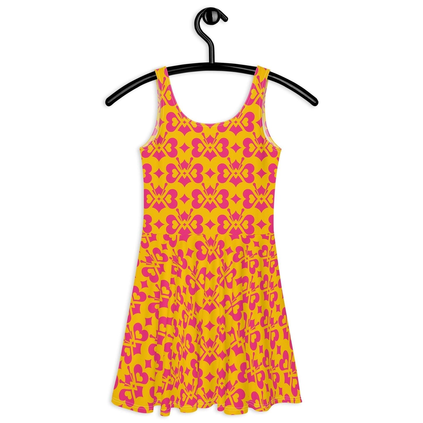 Skater Dress - LOVE BUTTERFLY yellow pink
