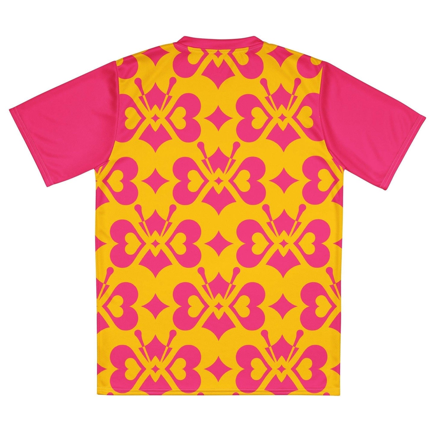 Sports Jersey - LOVE BUTTERFLY yellow pink - Graphic butterfly print