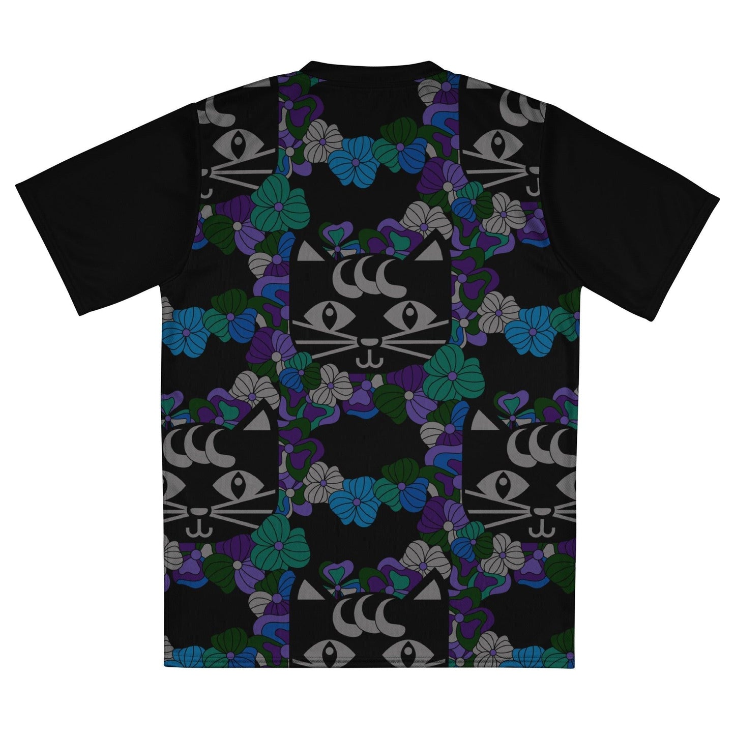 Sports Jersey - MAGICAT mystic - Black cats and flowers print
