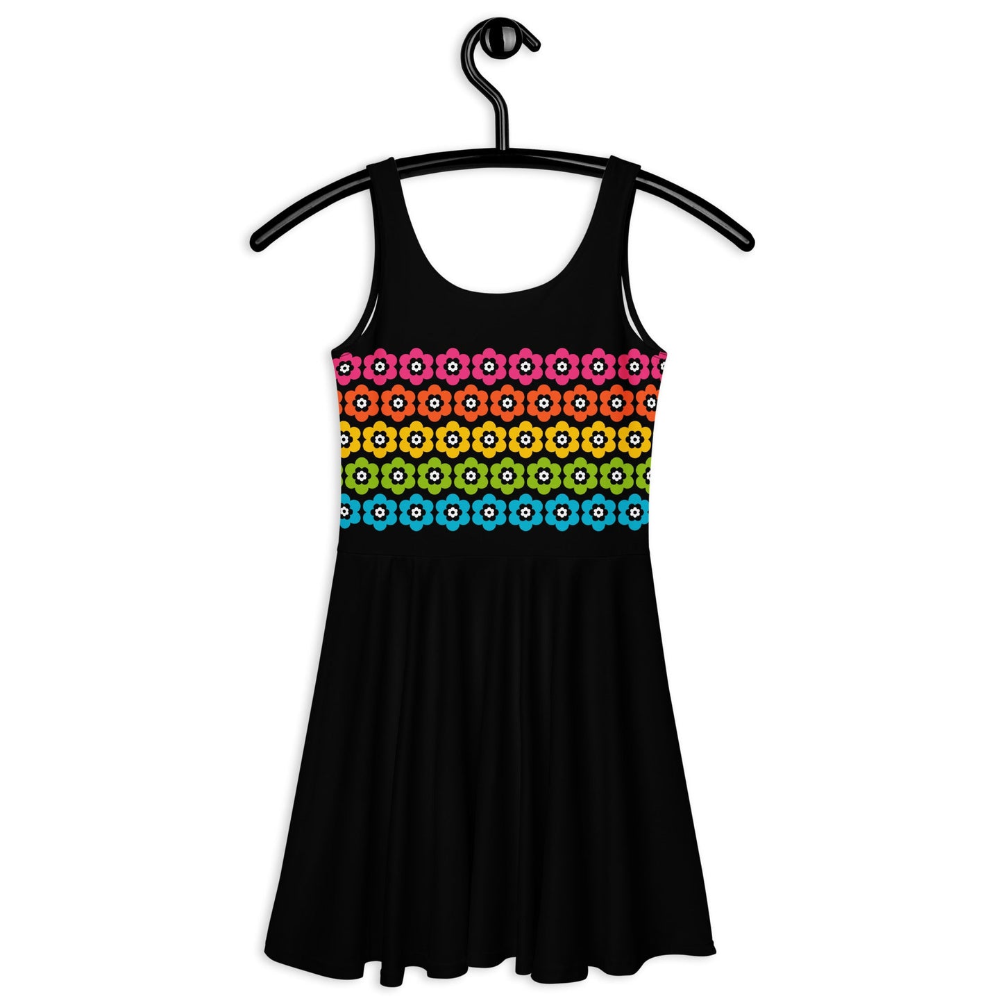 Skater Dress - PEACOCK BLOOM rainbow