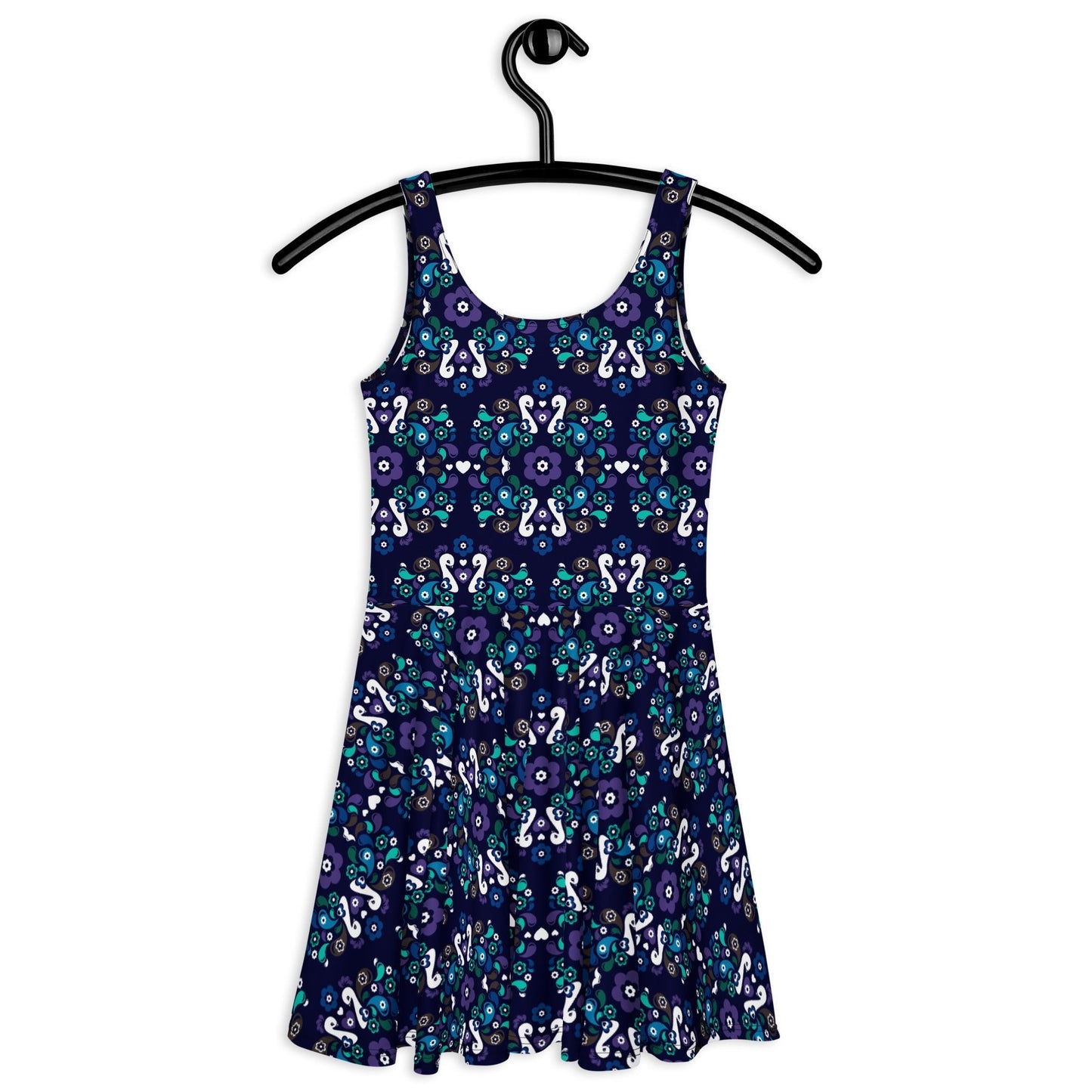 Skater Dress - PEACOCK LOVE mystic blue