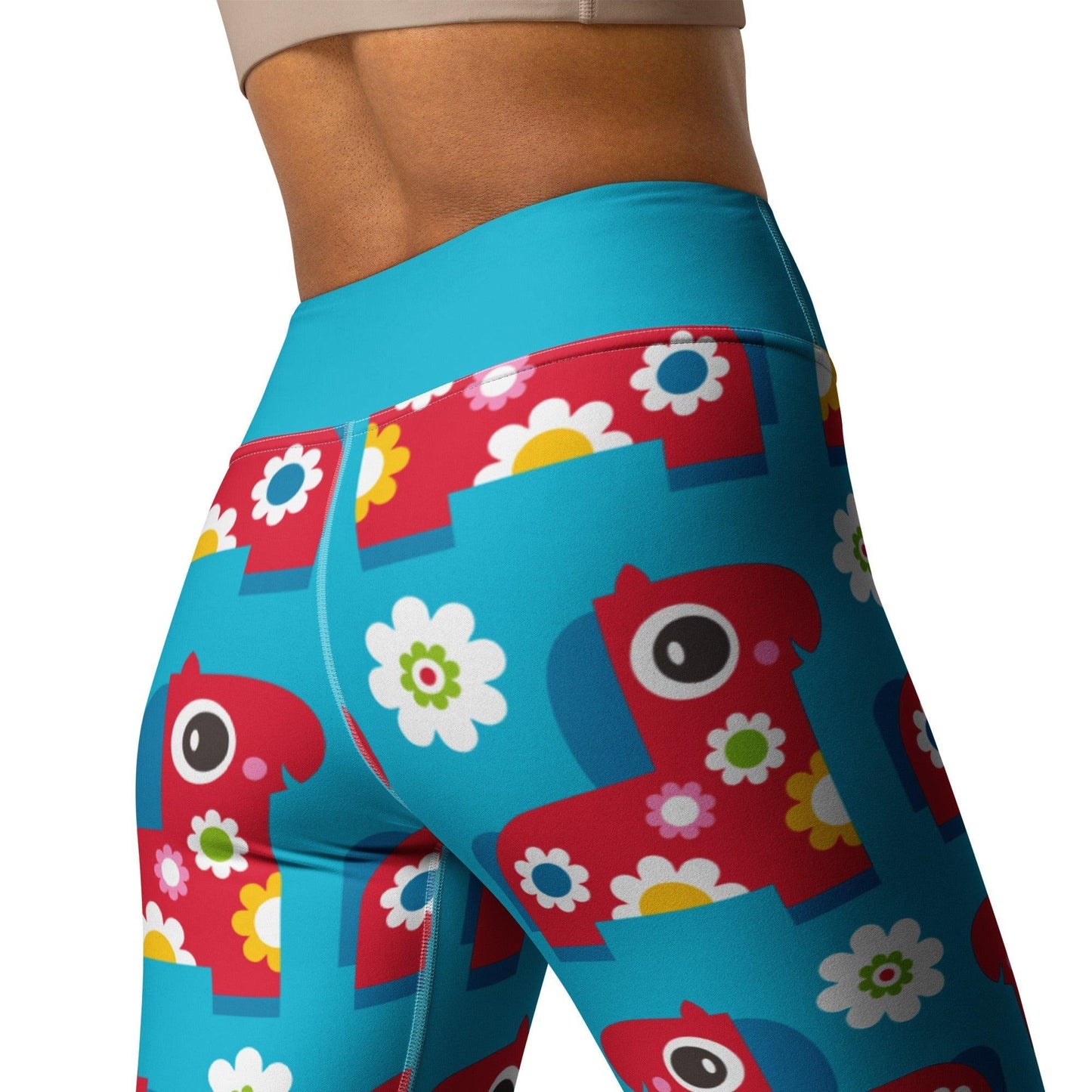 Yoga Leggings -2- PONY BLOOM turquoise