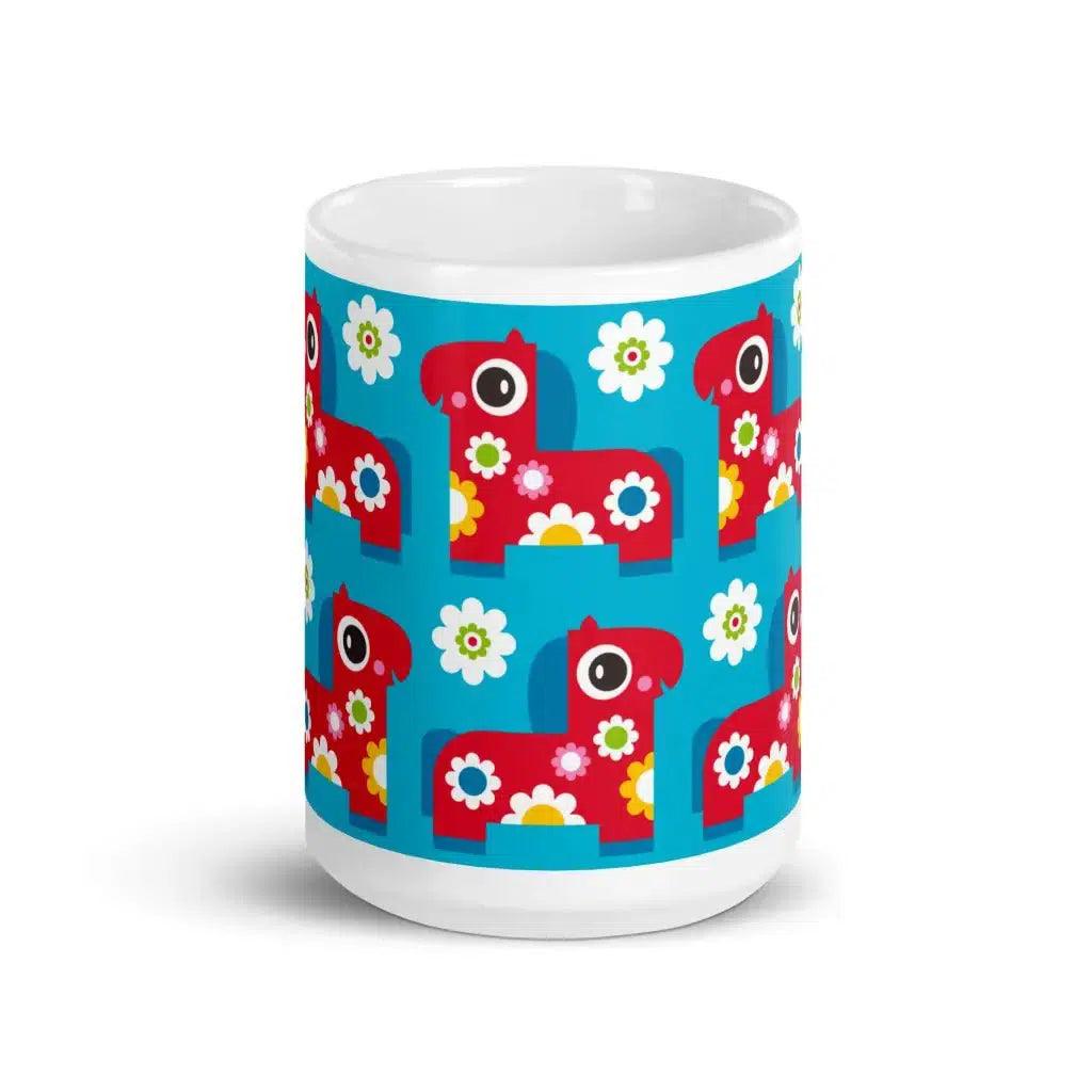 Mug - PONY BLOOM turquoise