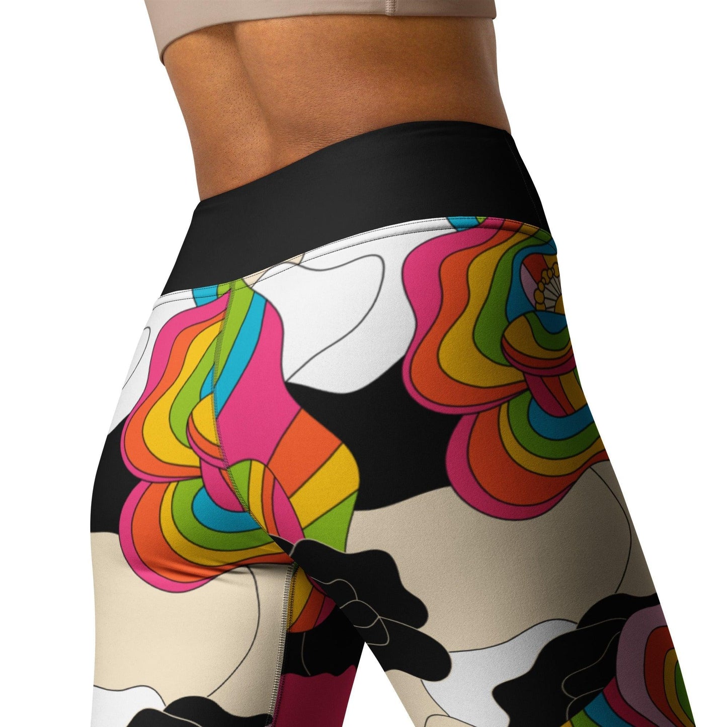 Yoga Leggings -2- RAINBOW POPPY
