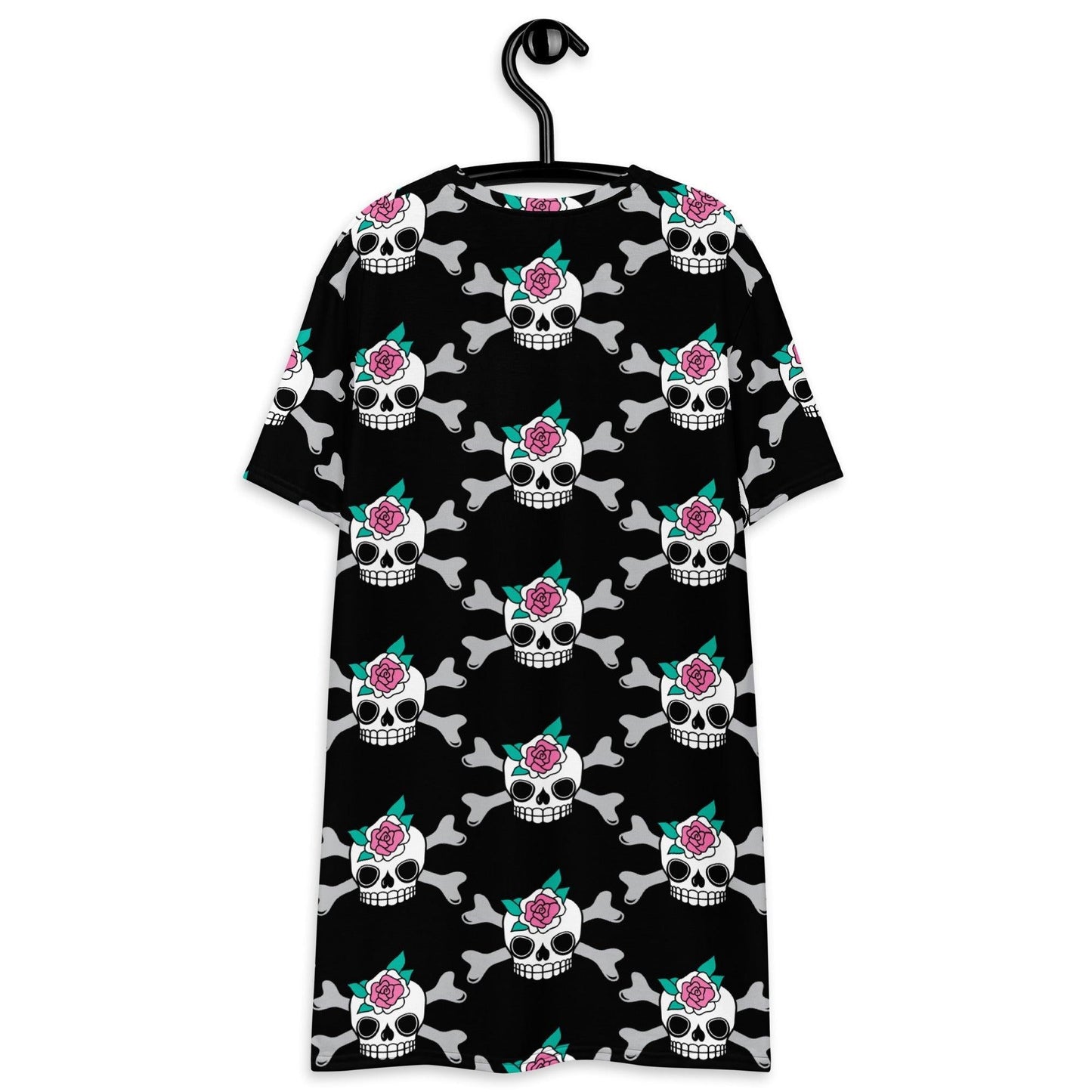 T-Shirt Dress - SKULLROSE black