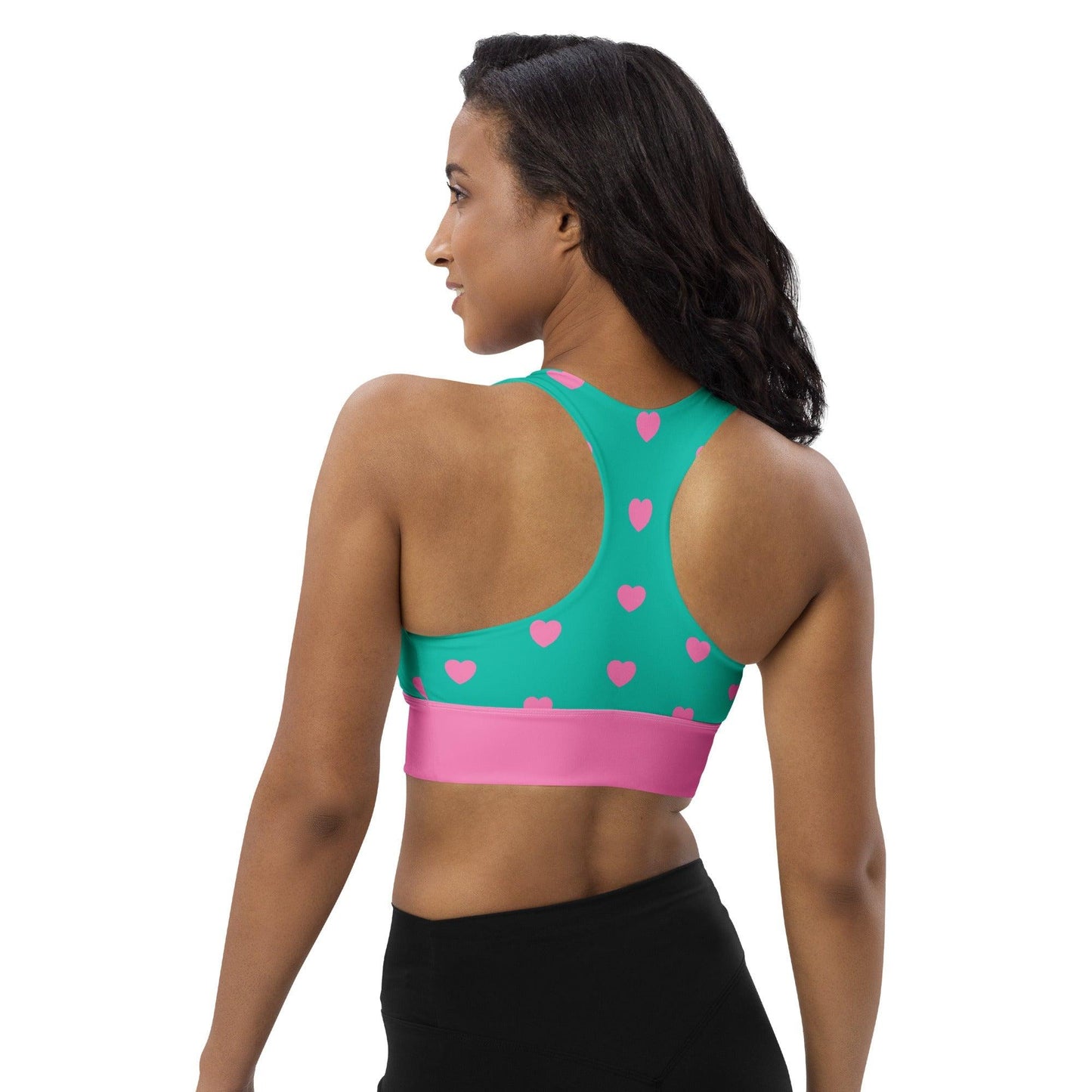 Sports Bra - HEARTS pink mint