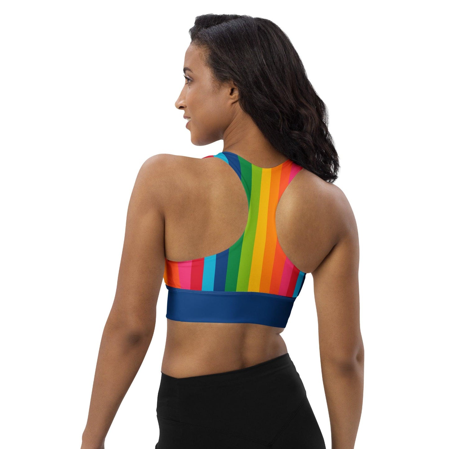 Sports Bra - RAINBOW STRIPE vertical