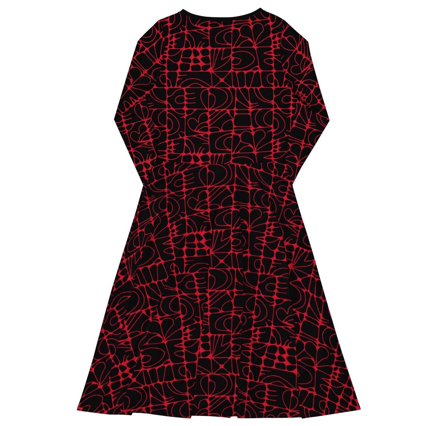 Midi Dress - STONE SPIRIT black red