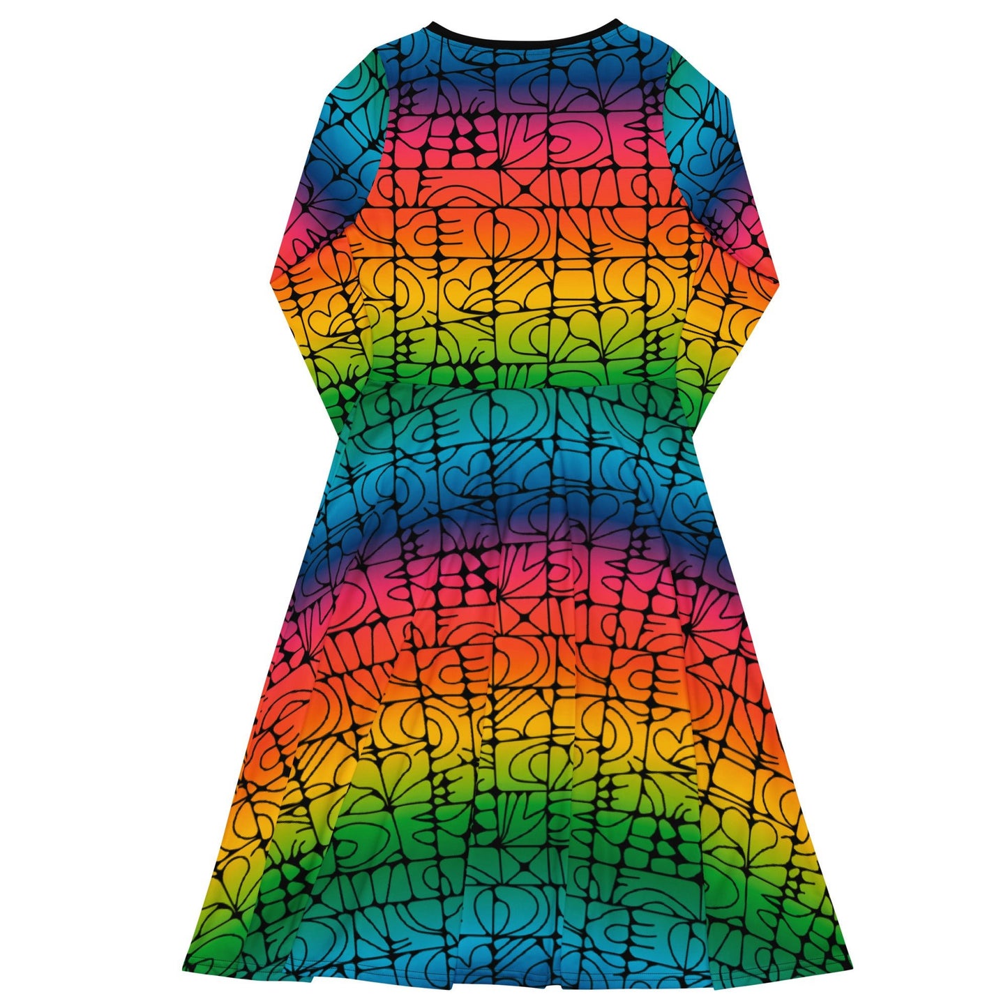 Midi Dress - STONE SPIRIT rainbow black