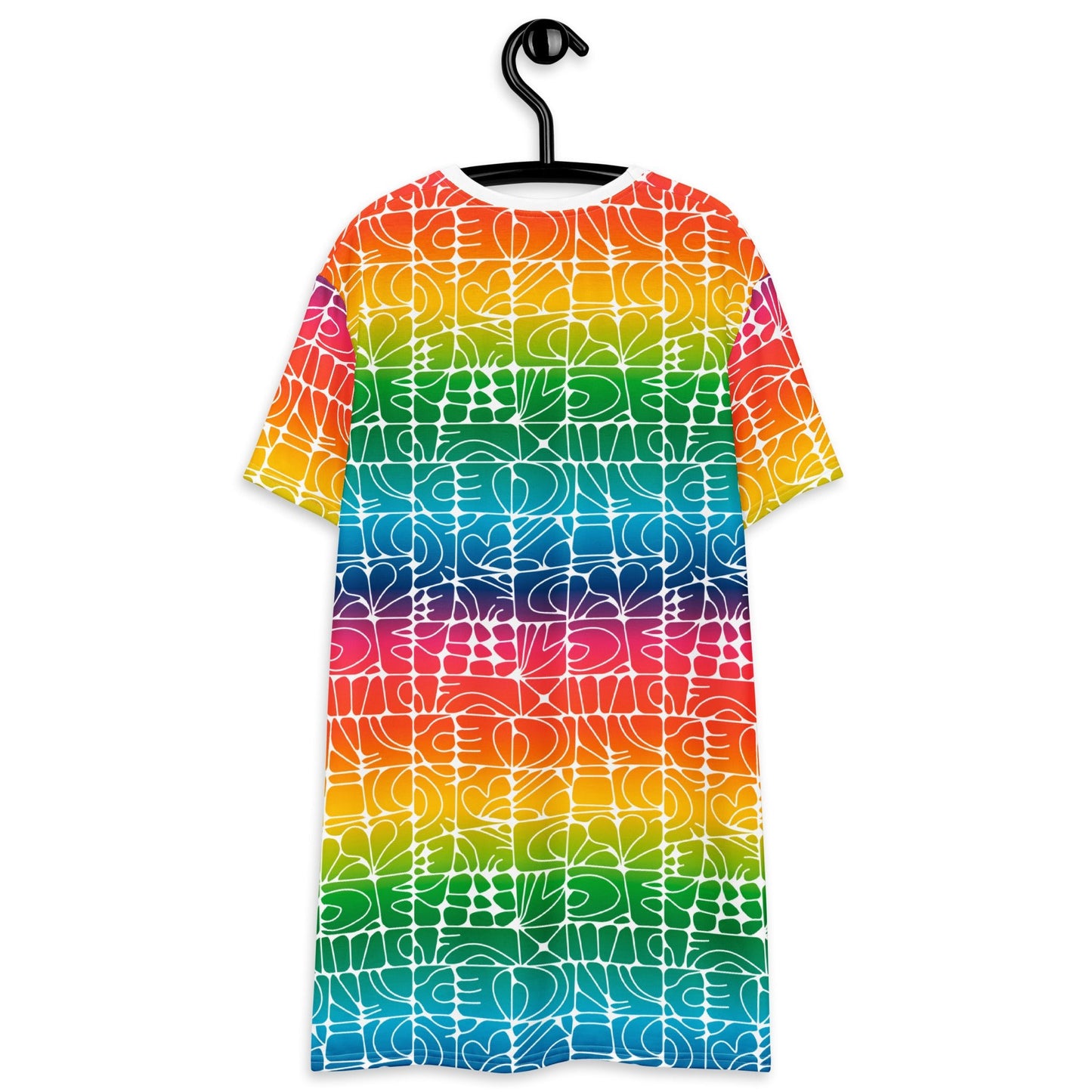 T-Shirt Dress - STONE SPIRIT rainbow white