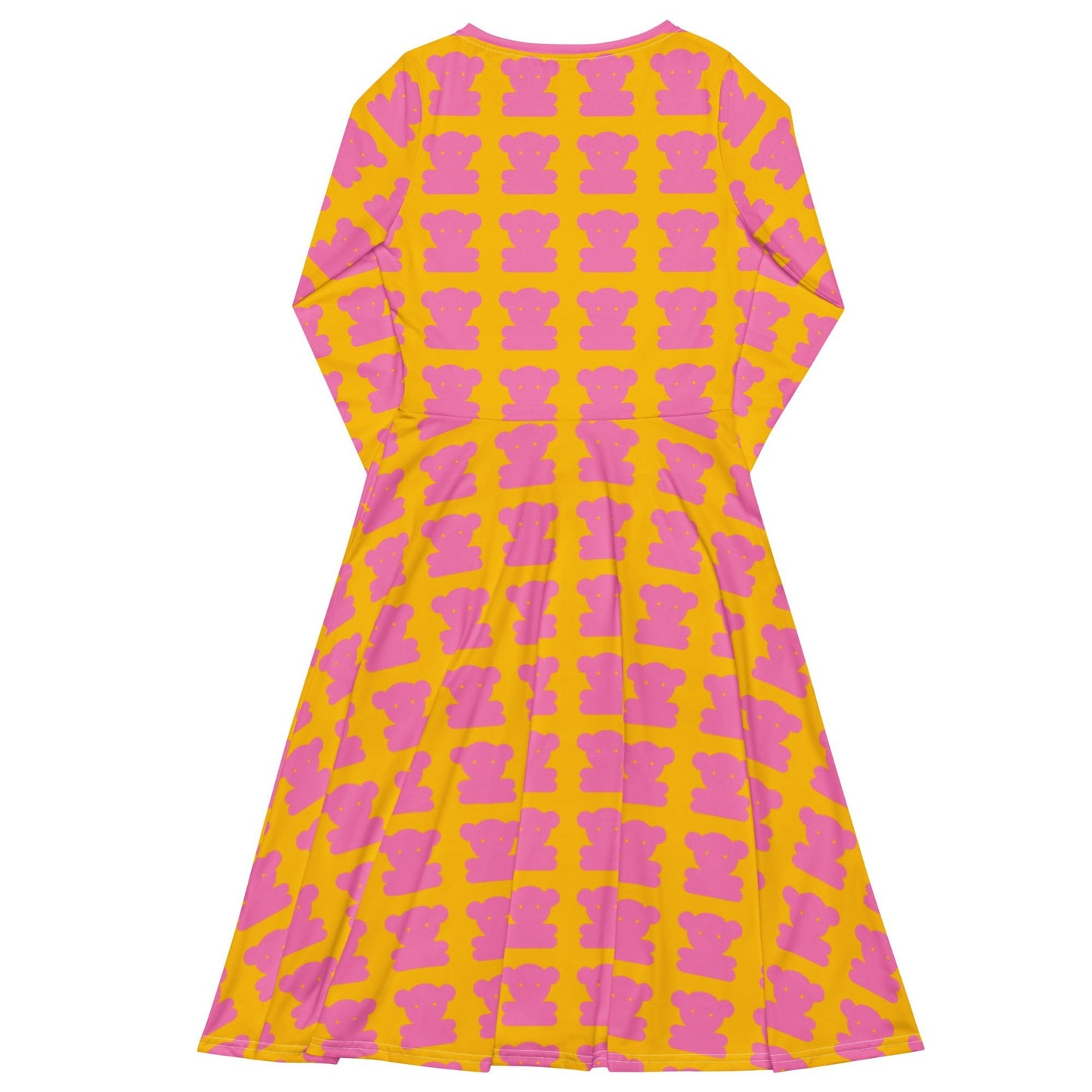 Midi Dress - SWEET TEDDY pink yellow