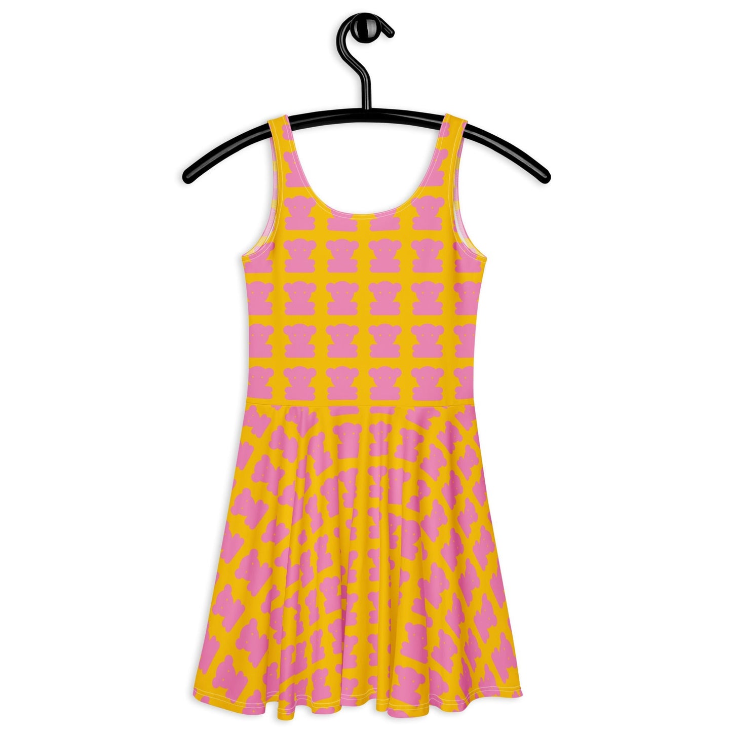 Skater Dress - SWEET TEDDY pink yellow