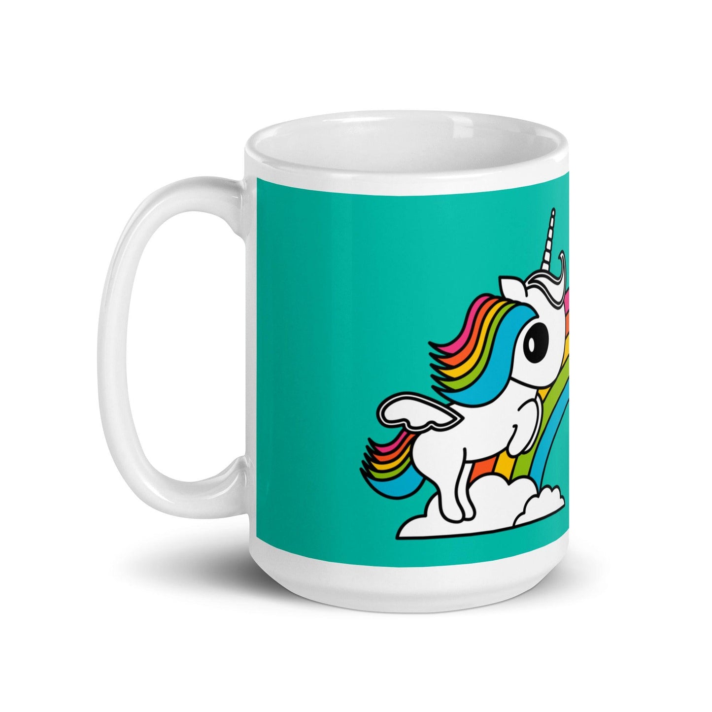 Mug - UNIQUE mint - Unicorns and rainbows