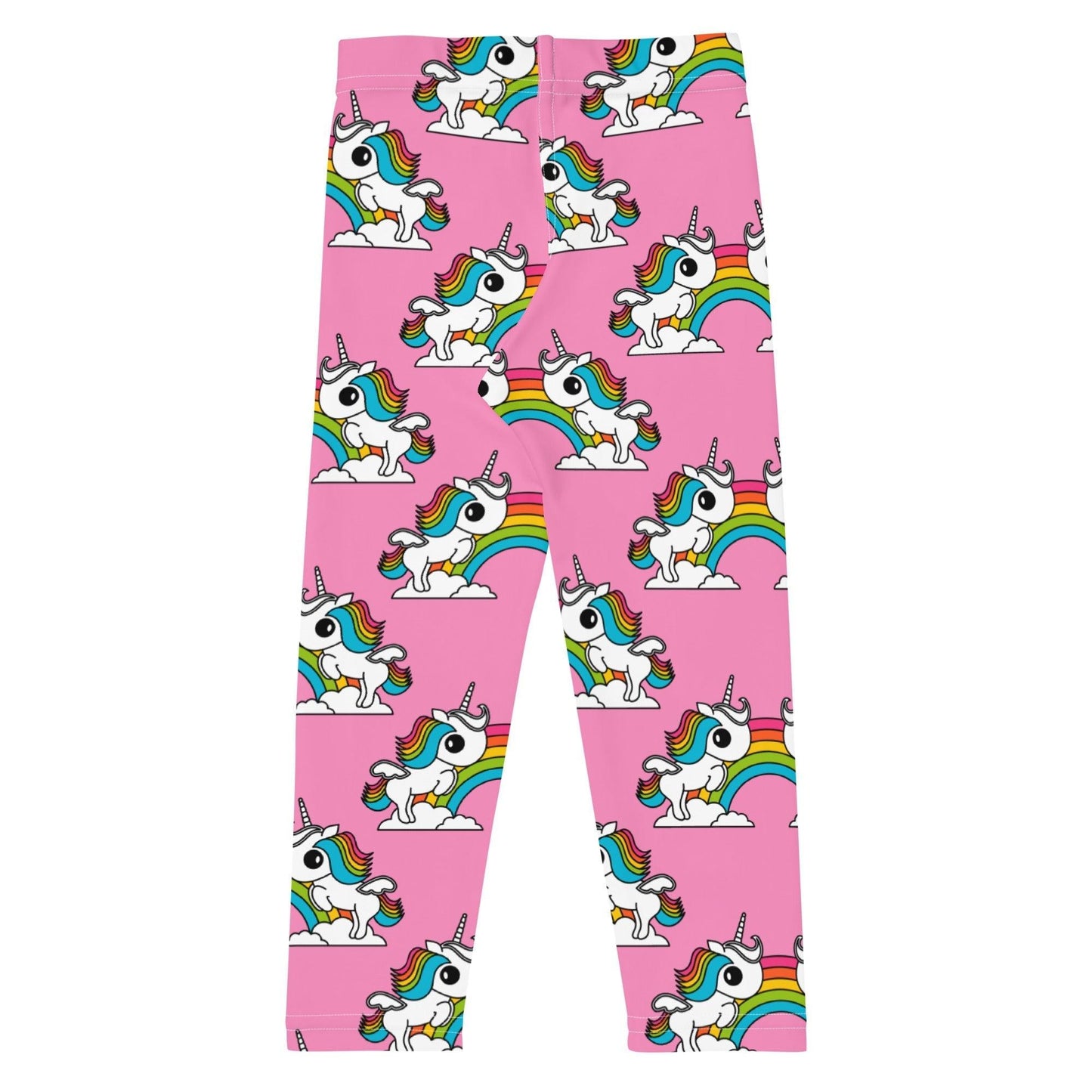 Kids' Leggings -2- UNIQUE pink - Unicorns and rainbows