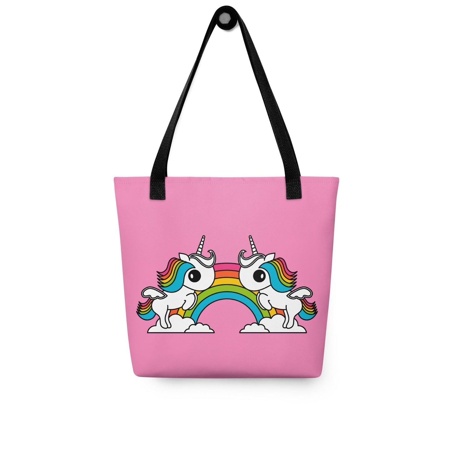 Tote Bag - UNIQUE pink - Unicorns and rainbows